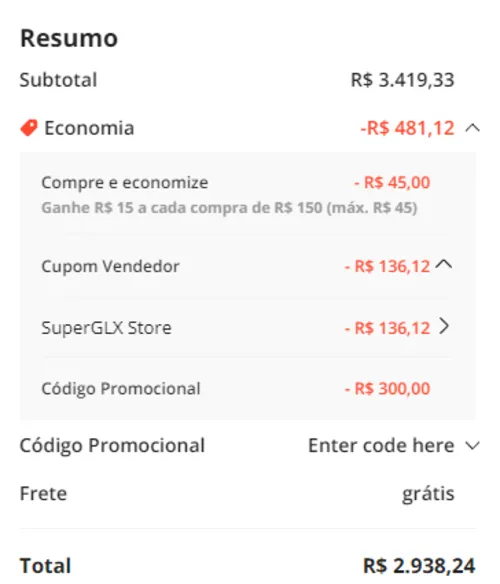 Imagem na descrição da promoção