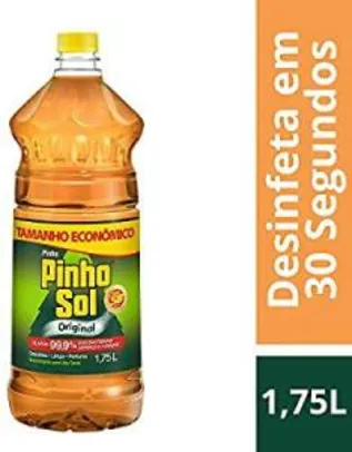 5 X Desinfetante Pinho Sol Original 1,75 L