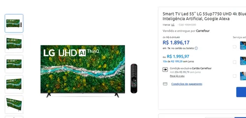 Imagem na descrição da promoção