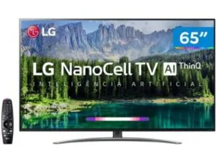 Smart TV LED 65'' LG 65SM8600 Ultra HD 4K Nanocell com Conversor Digital 4 HDMI 3 USB Wi-Fi Thinq Ai - Controle Smart Magic