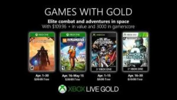 Games with gold Abril | Xbox live
