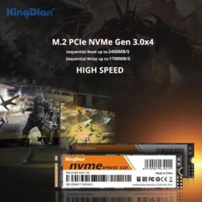SSD KingDian M2 NVME 256GB | R$ 185