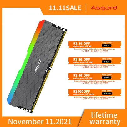 Asgard - Memória RAM, Série Loki W2 RGB 2x 8GB DDR4 3200MHz