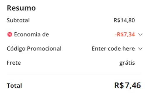 Imagem na descrição da promoção