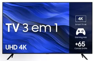 Smart TV Samsung 58" UHD 4K 58CU7700 2023, Processador Crystal 4K, Gaming Hub Tela sem Limites 58"