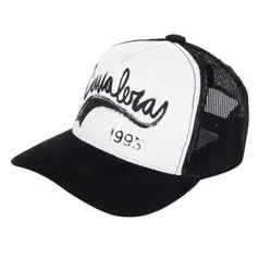 Boné Cavalera Darik Trucker Aba Curva - Branco e Preto