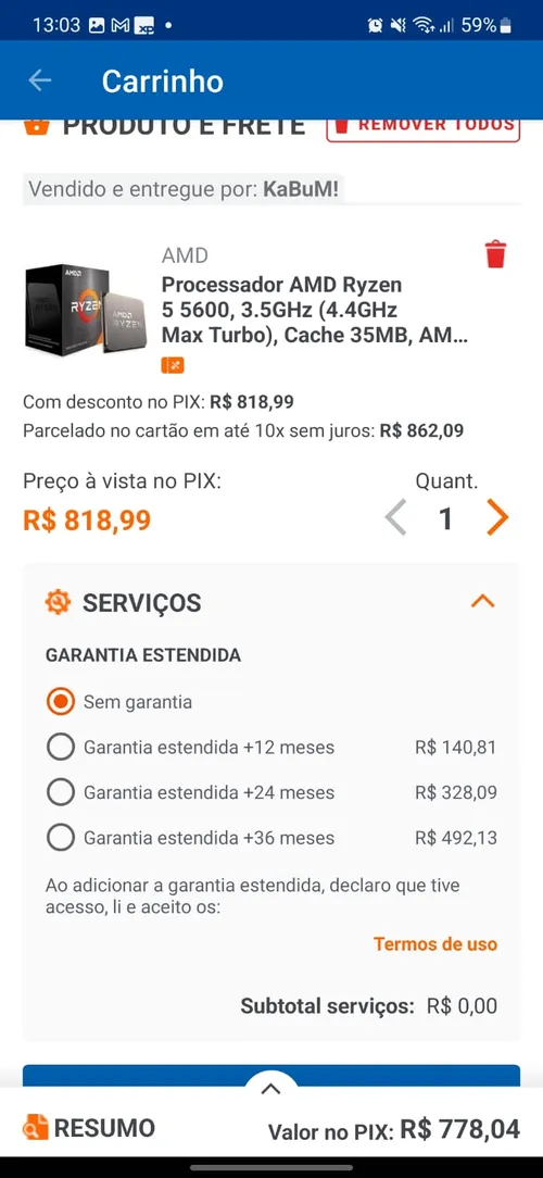 Imagem na descrição da promoção