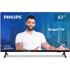 Smart TV Philips 43" 43PFG6825/78 HD Miracast Preta | R$1.619