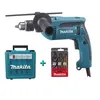 Imagem do produto Furadeira De Impacto 1/2" 760W 110V Makita Hp1640kx1 Com Maleta E Jogo