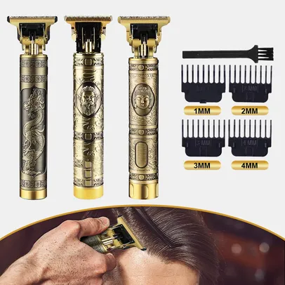 [🇧🇷] Máquina De Cortar Cabelo Parágrafo Barba Masculina Designer Aleatório Elétrico Profissional - AliExpress 6