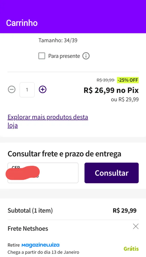 Imagem na descrição da promoção