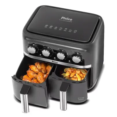 Fritadeira Airfryer Dual Philco Pfr3000pi Duplo Cesto, 8L - 220V