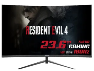 Monitor Gamer SuperFrame Precision, 23.6 Pol, Curvo, Full HD, 1ms, 180Hz, 99% sRGB, FreeSync, HDMI/D