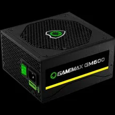 Fonte Gamemax GM600 600W, 80 Plus Bronze, PFC Ativo, Semi Modular R$399