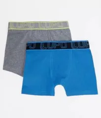 Kit INFANTIL 2 Cuecas Boxer Lupo - Tam 4 a 14 | R$10