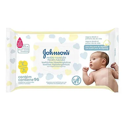 Johnson's Baby Lenços Umedecidos Baby Recém Nascido,96un