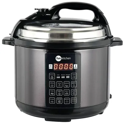 [AME R$251]Panela de Pressão Elétrica Multifuncional 5L - Grafite - Fun Kitchen 220V