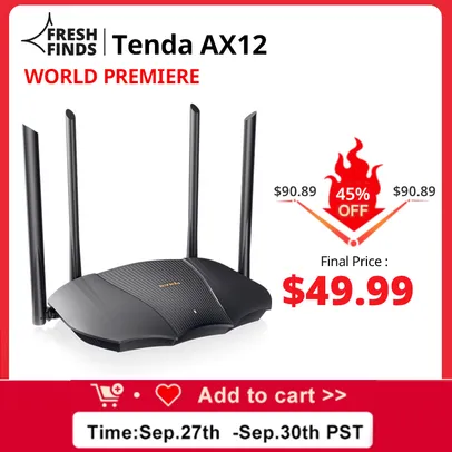 Roteador Tenda AX3000(AX12) - Gigabit - WiFi 6