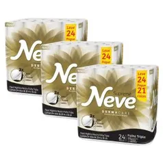 Papel Higiênico Neve Supreme Dermacare Folha Tripla Leve 24 Pague 21 | R$72