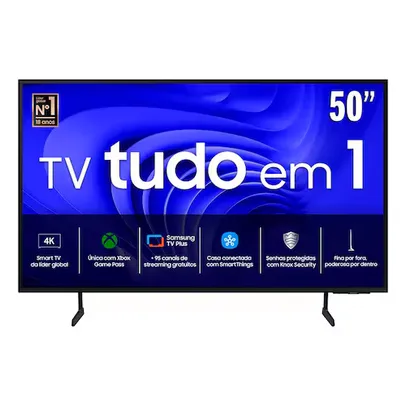 [Com Cashback do Pelando R$ 2009] Smart TV 50" 4K Ultra HD Samsung 50DU7700 com processador Crystal 4K, Gaming Hub, A