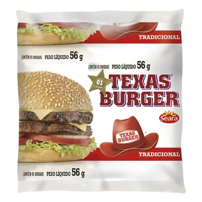 Saindo por R$ 0,65: [Regiões selecionadas] Hambúrguer Misto (Carne E Ave) SEARA Texas Burger Pacote 56g | R$0,65 | Pelando