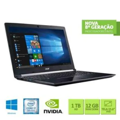 Notebook Acer Aspire A515-51G-C1CW Intel® Core™ i7-8550U por R$ 3343