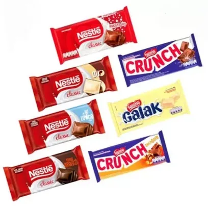 [AME R$25,10] Leve 10 Barras de Chocolate Nestlé Sabores Variados por R$27,90!!