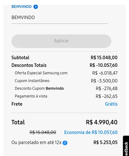 Imagem na descrição da promoção