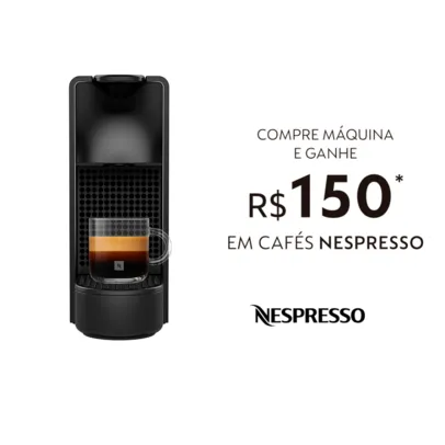 Máquina de Café Essenza Mini C30 127V Nespresso Preta + R$ 150 em Capsulas