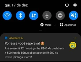 Abasteça R$200,00 e ganhe 30% de cashback