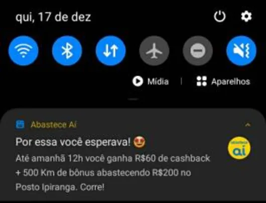 Abasteça R$200,00 e ganhe 30% de cashback