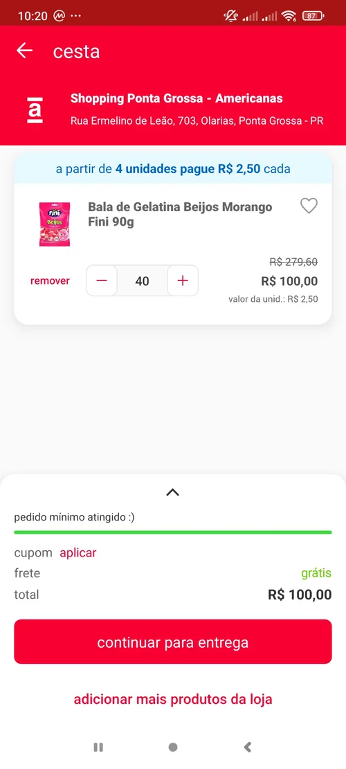 Imagem na descrição da promoção