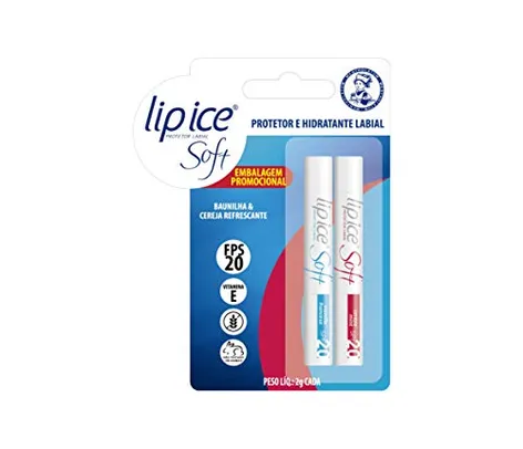 (R$10,96 Super) Lip Ice Protetor Labial Soft Baunilha e Cereja FPS20