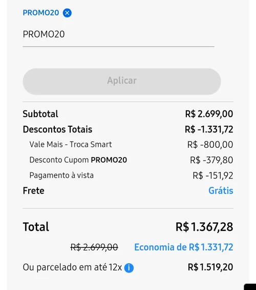 Imagem na descrição da promoção