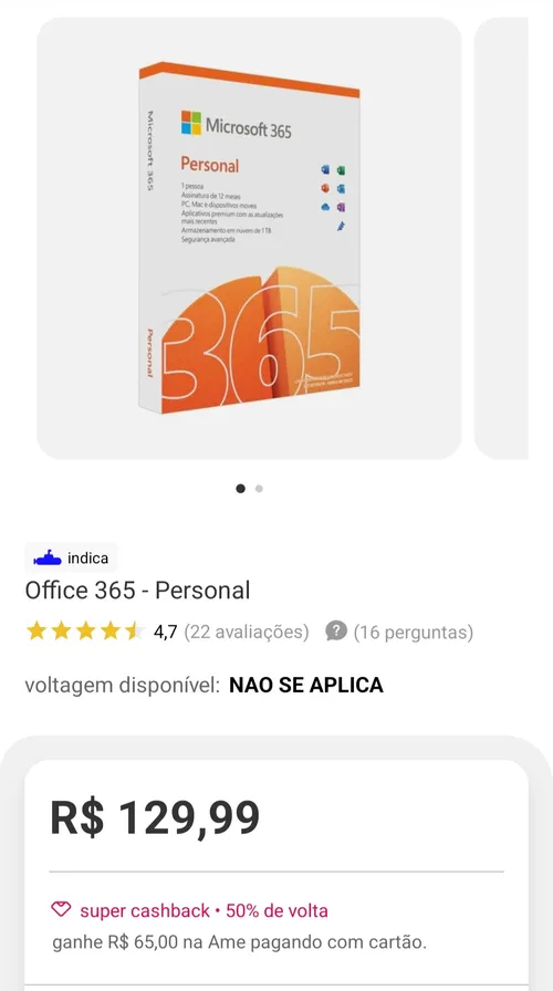 Imagem na descrição da promoção