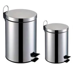 Lixeira Inox - Kit 2 peças capacidade de 3L e 5L - Home&Garden | R$50