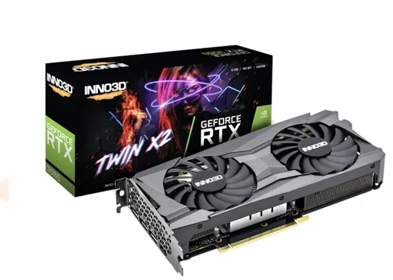 Placa de Vídeo INNO3D GeForce RTX 3060 TWIN X2, 12GB, GDDR6, DLSS, Ray Tracing, N30602-12D6-119032AH