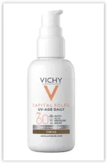 Protetor Solar Facial Vichy UV-Age Daily Cor 5.0 FPS 60 40g