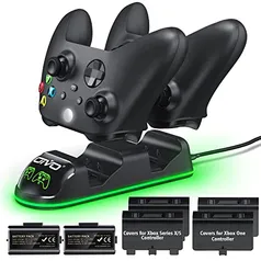 Dock com 2 baterias recarregáveis de 1300 mAh para Xbox Series X/S/One/Elite - Tem ótimas avaliações