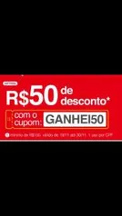 [MÍNIMO R$ 150,00] CUPOM R$ 50,00 CATEGORIA MERCADO