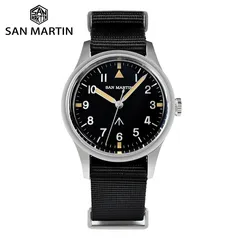 Relógio San Martin SN0105G-XB Piloto 36mm VH31