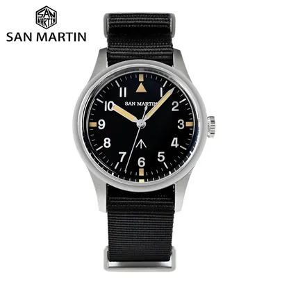 Relógio San Martin SN0105G-XB Piloto 36mm VH31