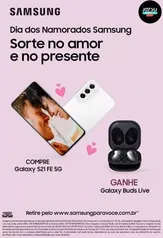 Smartphone Samsung Galaxy S21 FE+Galaxy Buds Live de brinde.