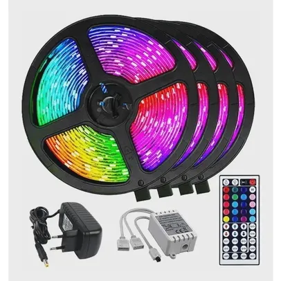 [Internacional] Fita led RGB 20m com controle | R$73