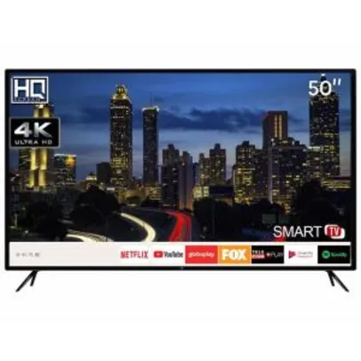 Smart TV LED 50" HQ HQSTV50NY Ultra HD 4K | R$1.899