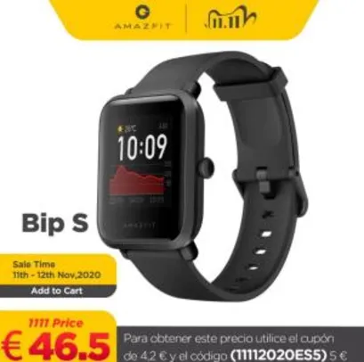 Smartwatch Amazfit BIP S | R$260