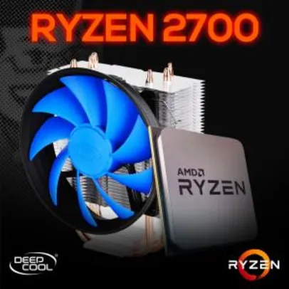 Processador AMD Ryzen 7 2700 3.2GHz / 4.1GHz Max Turbo Octa Core 16MB + DeepCool Gammaxx 300