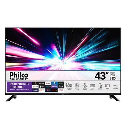 Smart TV 43'' HDMI Roku TV Quad Core Philco