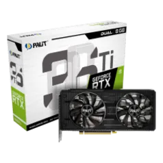 Placa de Vídeo Palit NVIDIA GeForce RTX 3060 Ti Dual, LHR, 8GB, GDDR6, DLSS, Ray Tracing, NE6306T019P2-190ADV1