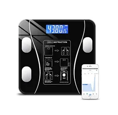 Balança Digital Bioimpedância Corporal Vidro 180kg Bluetooth